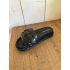 Zwarte bloem slipper